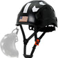 AOLAMEGS Construction Safety Hard Hat - ANSI Z89.1 Type Ι OSHA Approved Safety Helmets with Chin Straps Lightweight Reflective Vented ABS Hard Hats For Men Women Industrial Workwear 6-point Suspension