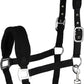 HORZE Kiel Adjustable Horse Halter with Fleece Padding - Black - Pony