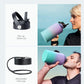 BUZIO 64oz Insulated Water Bottle Stainless Steel Double Wall Leak Proof Half Gallon with Straw Lid and Flex Cap (Cold for 48 Hrs) Sports Flask Metal Travel Mug for Hiking, Camping, Purple Green