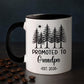 Personalized Grandpa EST 2026 Accent Mug Gift For New Grandad Grandfather, Customized Promoted To Grandpa White Coffee Mug 11 Oz 15 Oz, Pregnancy Announcement Travel Cup Gift For Pawpaw From Family