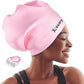 Keary Extra Large Swim Cap for Braids and Dreadlocks Extensions Weaves Long Hair, Waterproof Silicone Cover Ear Bath Pool Shower Swimming Cap for Adult Youth to Keep Hair Dry, Easy to Put On and Off