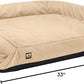 K9 Ballistics Tough Orthopedic Medium Bolster Dog Bed - Washable, Durable and Water Resistant Dog Bed - Made for (M) Medium Dogs, 33"x27", Sandstone