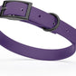 Dogline Biothane Waterproof Dog Collar Strong Coated Nylon Webbing with Black Hardware Odor- Proof for Easy Care Easy to Clean High Performance Fits Small Medium or Large Dogs, Violet Purple
