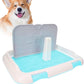 Indoor Dog Potty Tray, Miniature Poodle Dog Pad Holder Tray, Puppy Training Anti Slide Plastic Potty Tray Dog Toilet, Dog Litter Box for Small and Medium Dogs (Blue)