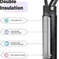 Insulated Water Bottle 24oz Stainless Steel Sport Bottles with 3 Lids,Marble Midnight
