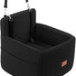 Dog Car Seat for Small & Medium Dogs Under 35lbs, Detachable & Washable Pet Car Seat, Interior Height 6 Inches Pet Travel Bed with Storage Pockets and 2 Dog Safety Belts (Black)