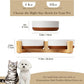 MALACASA Ceramic Dog Bowls, Dog Water/Food Dish with Wood Stand Non-Slip,14oz, Pet Basic Bowls for Your Puppy, Small Dogs or Cats,Glaze Matte Weighted Non-Slip (S-1.5 Cups)