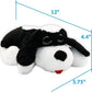 Special Edition Snuggle Puppy Toys - Heartbeat Puppy for Dogs - Pet Anxiety Relief and Calming Aid - Comfort Dog Toys for Behavioral Training in Black & White