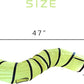 iCAGY Cat Tunnel for Indoor Cats Interactive, Rabbit Tunnel Toys, Pet Toys Play Tunnels for Cats Kittens Rabbits Puppies Crinkle Pop Up Yellow 47" Shape S