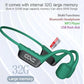 IHAO Swimming Headphones True Bone Conduction Open Ear Headset MP3 Player Built-in 32G Memory IP68 Underwater Waterproof Stereo Bluetooth Earphone for Driving Bicycling Running Skiing-S10 Green