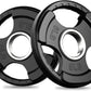 RitFit Olympic Rubber Grip Plates for Barbell, 2-Inch Weight Plates for Weightlifting and Strength Training in Home & Gym, Single, Pair and Sets(2.5/5/10/25/35/45 LB)