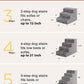 Dog Stairs for Small Dogs,22" 5-Step Pet Stairs for High Beds and Couches，Dog Steps with Non-Slip Bottom and High-Density Foam Indoor Outdoor,Grey