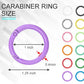 12 Pack 1 Inch Metal Round Carabiner Keyring, Trigger Spring O Rings for Keychain, Purse Chain Clips, Paracord Lanyard, Key Rings DIY Accessories (Assorted)