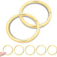 10Pack 2" Large Round Carabiner Clips, Metal Spring O Rings for Organizer Key Rings, Paracord Keychain Lanyard, Pet Chains, Purse Hardware, Key Snap Hooks DIY Accessory (Gold)