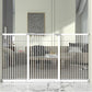 41" Extra Tall and Wide Baby Gate, 72.3-74" Wide Pet Cat Gate for Doorway, Extra Wide Pressure Mounted Child Door with Expansion Kit, Metal Safe Gate, Tall Dog Gate, White