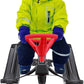 Snow Racer Sled for Kids, Dual Brakes Snowmobile Sled Ski with Steering Wheel, Snow Sledge for Skiing, Ice Skating, Sand Skating, Single Rider 45 x 20 x 15 inches