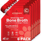 Primalvore Grass-Fed Beef Bone Broth for Dogs &Cats, Mobility Formula w/Collagen Peptides to Help Support Hip & Joints, Digestion, Skin & Coat and Hydration, Human Grade, Made in USA. Beef 6 Pack