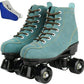 Roller Skates for Women and Men Cowhide High-Top Shoes Classic Double-Row Roller Skate Four-Wheel Roller Skates for Men Girls Unisex Christmas