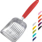 WePet Cat Litter Scoop, Aluminum Alloy Sifter, Kitty Metal Scooper, Deep Shovel, Long Handle, Poop Sifting, Kitten Pooper Lifter, Durable, Heavy Duty, for Litter Box