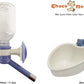 Choco Nose Patented Travel Crate No-Drip Water Bottle/Feeder and Detachable Food Dish Bowl Set for Dogs/Puppies/Cats/Rabbits and Other Small Sized Animals. 10.2 Oz. Nozzle 16mm, (C590 C607)