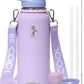 Coolflask Water Bottle with Straw, 40 oz Insulated Metal Water Flask with Straw & Spout Lids, Stainless Steel Double Wall Vacuum, Keep Cold 48h Hot 24h, Leak Proof & Non-BPA, Lavender