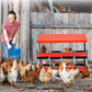 Nesting Boxes for Chickens, Chickens Laying Boxes for Chicken Coop with Legs, 8 Compartments Chicken Nesting Boxes, with Removable Tray, Easy Cleaning, for Hens Outdoor Chicken Coop Farm Yard, Red
