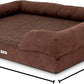 The Dog’s Bed, Large Brown Plush 36x27, Memory Foam, Pain Relief: Arthritis, Hip & Elbow Dysplasia, Post Surgery, Lameness, Supportive, Calming, Waterproof Washable Cover, Veterinary Approved