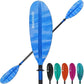 Kayak Paddle with Aluminum Shaft and Reinforced PP Blade, Floating Kayak Oar for Kayaking Canoeing and Boating, 220 cm/86 inches - 230 cm/90 inches