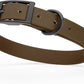 Dogline Biothane Waterproof Dog Collar Strong Coated Nylon Webbing with Black Hardware Odor- Proof for Easy Care Easy to Clean High Performance Fits Small Medium or Large Dogs, Dark Chocolate Brown