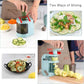 Ourokhome Vegetable Spiralizer Zucchini Noodles Maker – 4 Built-in Spiral Slicer Blade for Veggie Spaghetti Paste