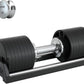 SNODE AD80 Drop Proof 80 lbs Adjustable Dumbbell Set -Adjustable Weights with Cast Iron Plates and Cradle, Knurled Handle, Fast Adjust, Compact Home Gym Equipment for Bench & Press