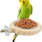 KATUMO Conure Perch Bird Wood Perch Stand Toy Parrot Cage Toy Bird Food Cup for Parakeet Lovebird Finch Conure Budgie Small Birds