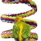 2pcs 63in Bird Perch Rope Bungee Parrot Toy - Pure Natural Cage Chewing Toy