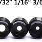 Linkboy Archery 37/45 Degree Hooded Peep Sight Compound Bow Peep Sight Inner Core 6X/8X Clarifier Aperture Lens Kits for Hunting
