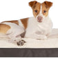 Best Pet Supplies Cute Dog Crate Mat Flat Bed with Waterproof Exterior, Thick Orthopedic Egg Foam Mattress, and Soft Sherpa Fleece Cover for Small, Medium, and Large Breeds - Brown, 41X29X4