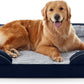 FURTIME Orthopedic Dog Bed for Extra Large Dogs - XL Washable Dog Sofa Beds Large, Supportive Foam Pet Couch Bed with Removable Washable Cover, Waterproof Lining and Nonskid Bottom, Navy Blue