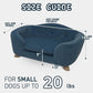 SHAVI Pet Sofa Dog Couch for Small Pet Dog and Cats, Low Back Lounging Bed with Velvet Modern Cat Couch Easy-to-Clean(Blue)