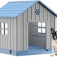 DRATO Dog House Indoor Outdoor for Small to Large Sized Dogs Indoor Outdoor Doghouse Puppy Shelter with Elevated Floor, Easy to Assemble (Blue, 31Inch(31.18 * 33.7 * 32.52))