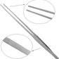LILYS PET Straight and Bend Stainless Steel Super Thick Tweezers Set,Pliers Aquarium Tool Fish Tank Aquatic Plants Forceps Clip (18.9")