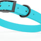 Dogline Biothane Waterproof Dog Collar Strong Coated Nylon Webbing with Black Hardware Odor- Proof for Easy Care Easy to Clean High Performance Fits Small Medium or Large Dogs, Sky Blue