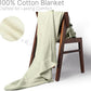 100% Cotton Herringbone Weave Blankets, 108" X 90" King, Throw Blanket for Bed, All Season Cotton Blanket, Cozy Blanket,Throws & Bed Blanket, Throw Blanket for Couch, Modern Home Decor -Sage
