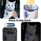 Personalized Breakaway Cat Collars Glow-in-The-Dark with ID Tag, Bell - Safety Quick - Release, Customizable for Female Male Kittens & Cats (Navy)