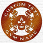 Custom Metal Skull Barbell Gym Name Sign, Dead Lift Den Workout Room Wall Art, Personalized Home Gym Sign, Custom Gym Decor, Workout Garage