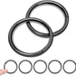 10Pack 2" Large Round Carabiner Clips, Metal Spring O Rings for Organizer Key Rings, Paracord Keychain Lanyard, Pet Chains, Purse Hardware, Key Snap Hooks DIY Accessory (Black)