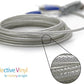 Petest 25ft Reflective Tie-Out Cable with Buffer Spring for Large Dogs Up to 90 Pounds