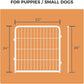 FXW Homeplus Unleashed Indoor Dog Playpen - Stress-Free and Safe Play, Heavy Duty 24 Inch 2 Wire Panels Dog Pen for Puppy and Small Dogs, White│Patented