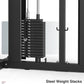 DONOW Smith Machine with Weight Stacks Power Cage Squat Rack Dual Cable Crossover Machine Home Gym Systems Station LAT Pull Down