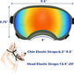 Winproof Adjustable Strap Dog Sunglasses, UV Protection, Suitable for Medium-Large Dogs, Soft Goggles