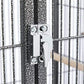 Extra Large Elegant and Durable Wrought Iron Climbing Ladder Perch Stand Play Top Ground Bird Parrot Metal Cage Around Seed Guard Storage Shelf with Heavy Duty Lockable Rolling Wheels