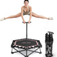 Foldable Mini Trampoline, Rebounder Trampoline with Adjustable Foam Handle, Fitness Trampoline for Indoor, Outdoor, Home Gym, Max Load 460 lbs